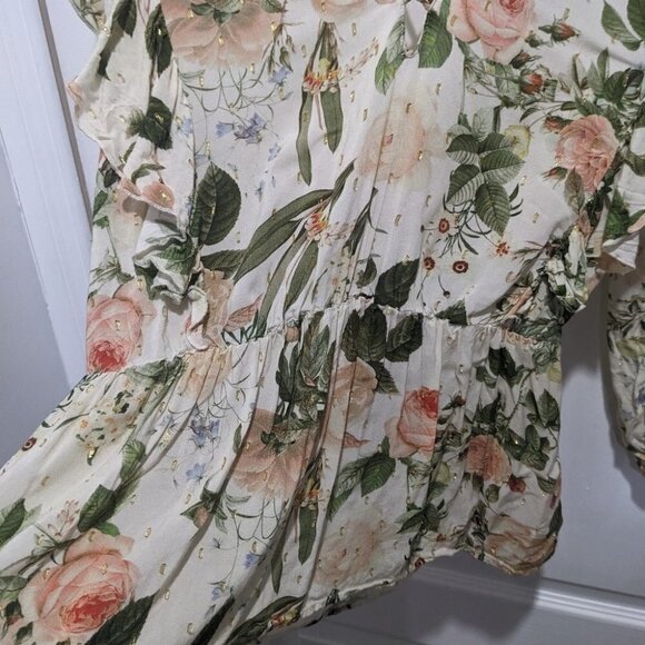 Zara | Ruffled Floral Peplum Top - Picture 8 of 10